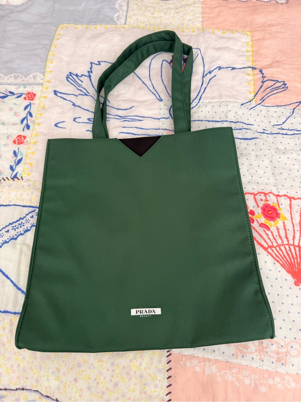 Prada Dark Green Tote Bag